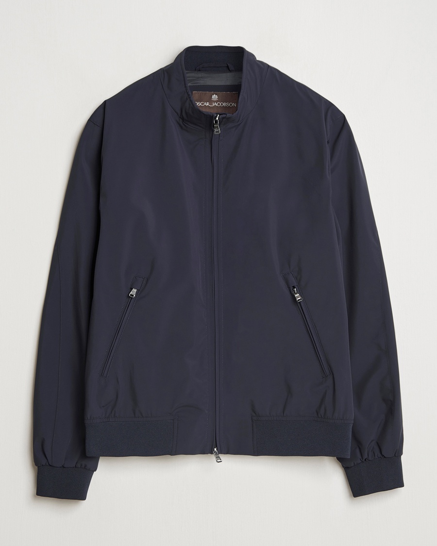 Oscar Jacobson Bomber Nylon Jacket Navy – Bleu