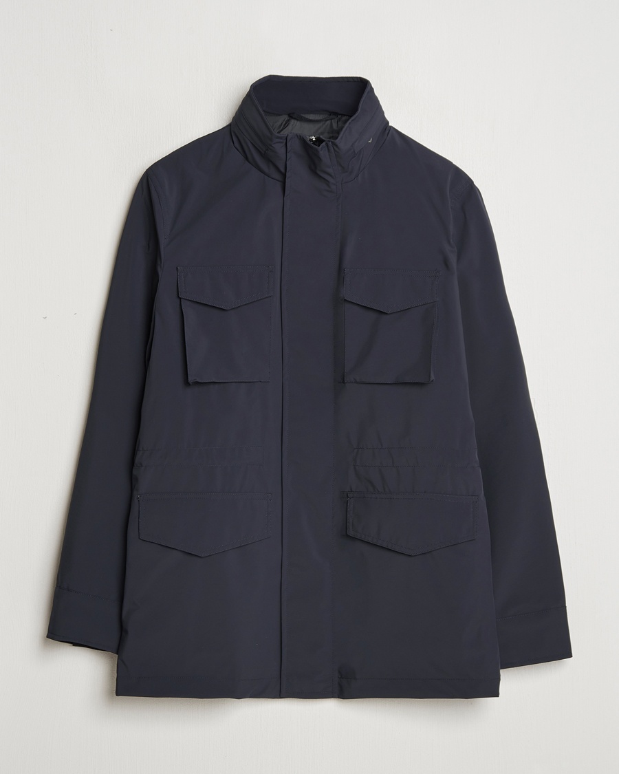 Oscar Jacobson M65 Nylon Field Jacket Navy – Bleu