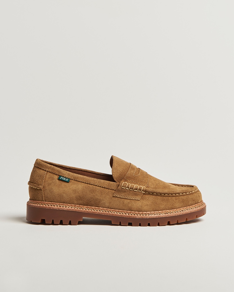 Polo Ralph Lauren Jett Suede Penny Loafer Desert Tan – Marron
