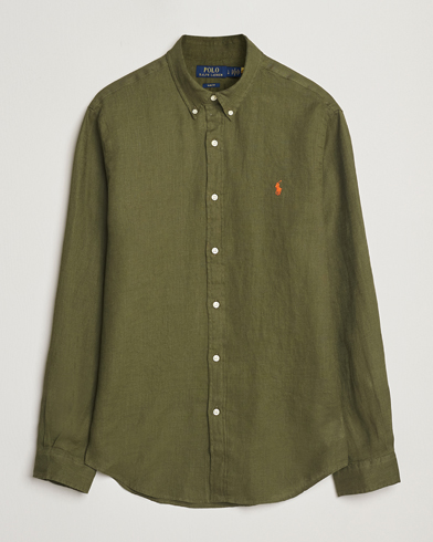 Polo Ralph Lauren Slim Fit Linen Shirt New Olive – Vert
