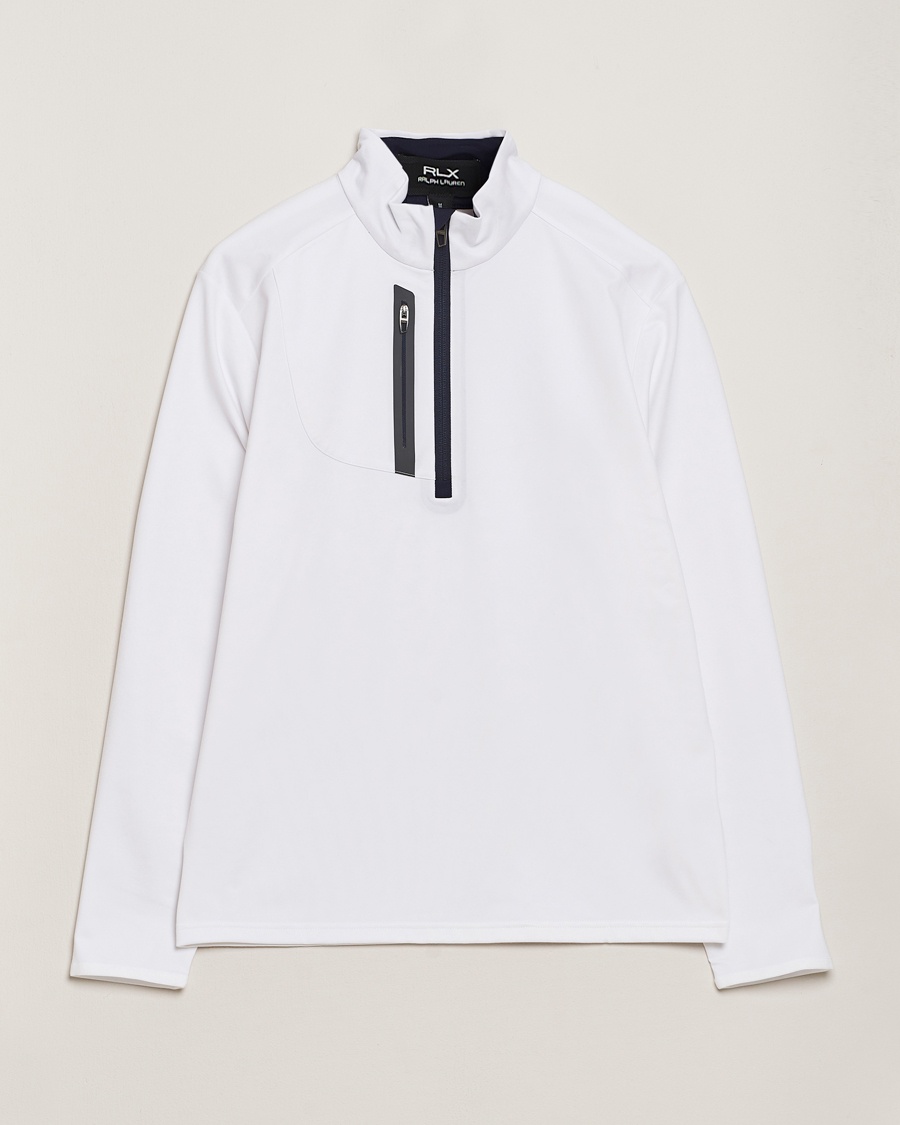 RLX Ralph Lauren Luxury Jersey Half Zip Ceramic White – Blanc