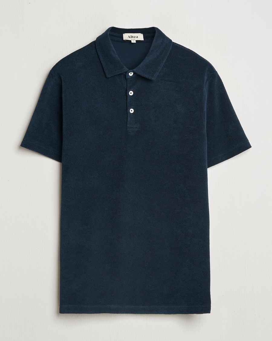 Altea Terry Cotton Polo Navy – Bleu