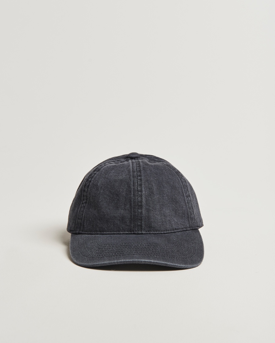 Varsity Headwear Washed Denim Baseball Cap Black – Noir