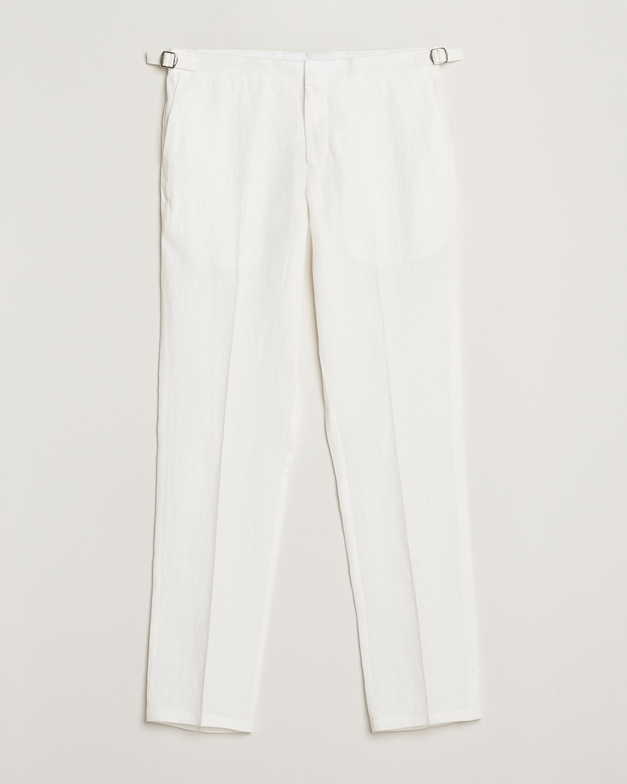 Orlebar Brown Griffon Italian Linen Trousers White Sand – Blanc