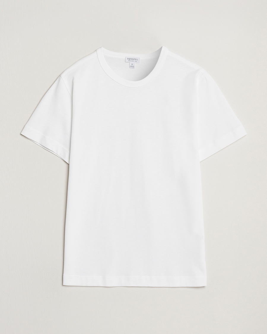 Sunspel Single Jersey Supima Cotton T-Shirt White – Blanc