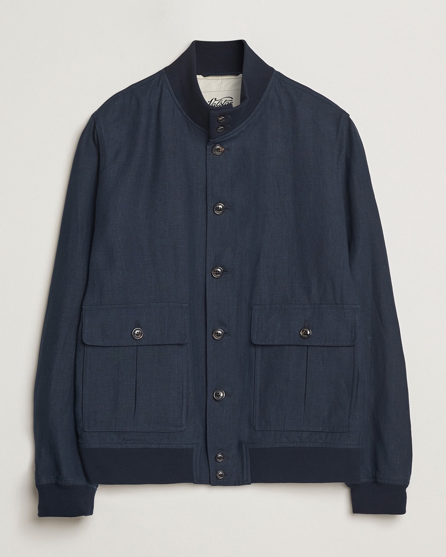 Valstar Valstarino Linen Jacket Navy – Bleu