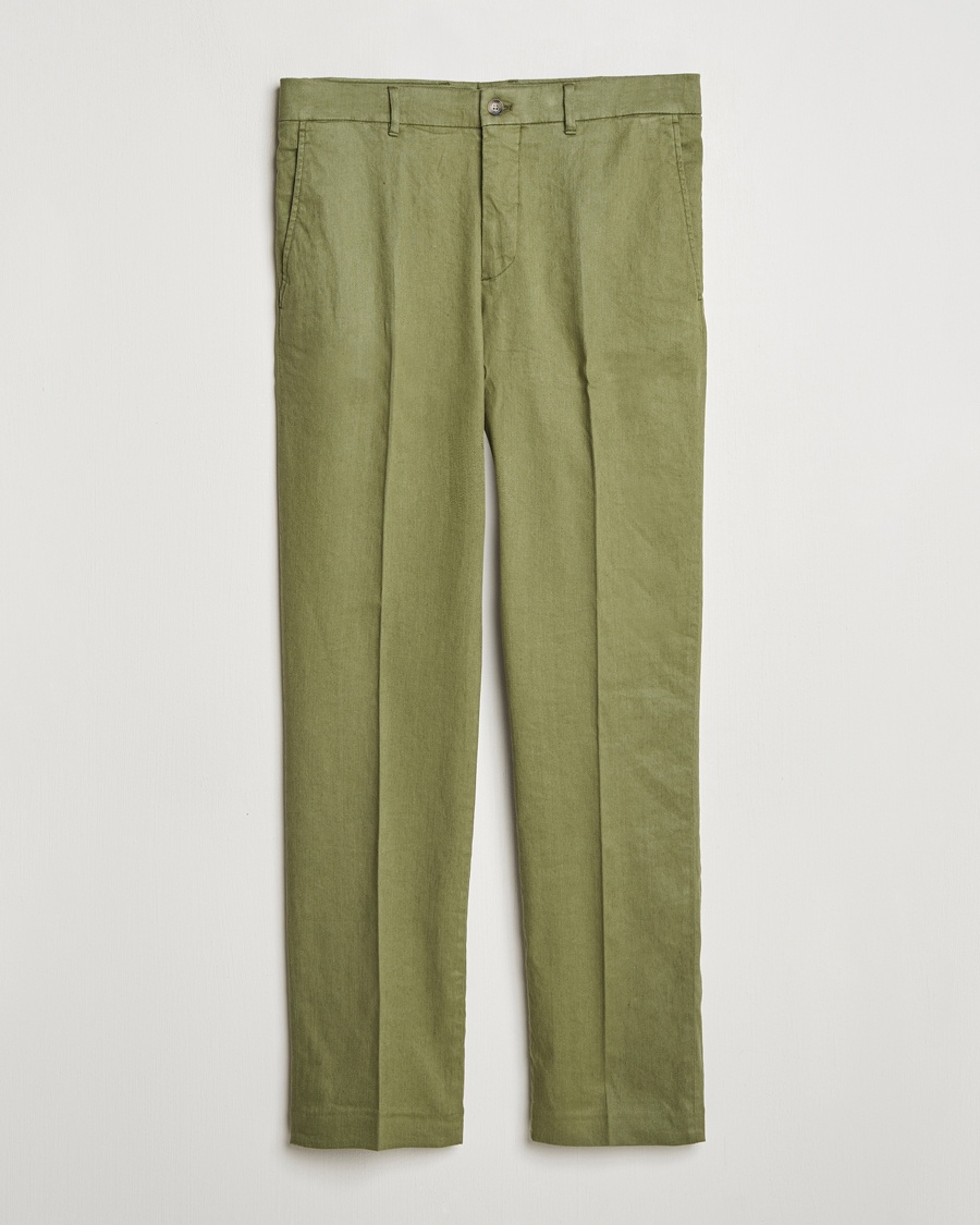 J.Lindeberg Lois Linen Stretch Pants Olivinie – Vert