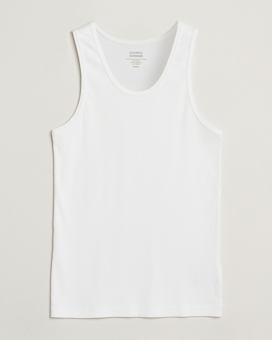 Colorful Standard Organic Rib Tank Top Optical White – Blanc