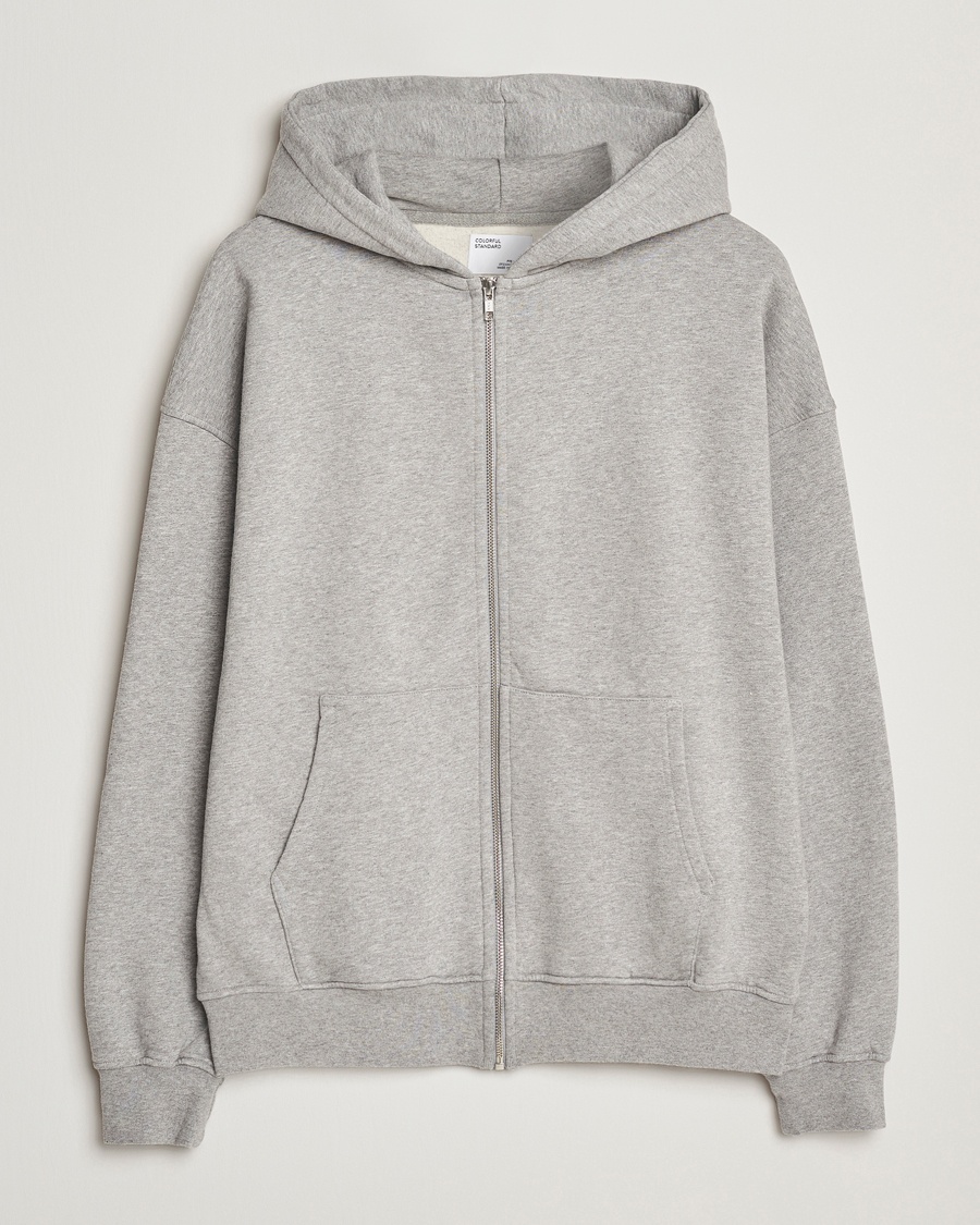 Colorful Standard Classic Organic Full Zip Hoodie Heather Grey – Gris