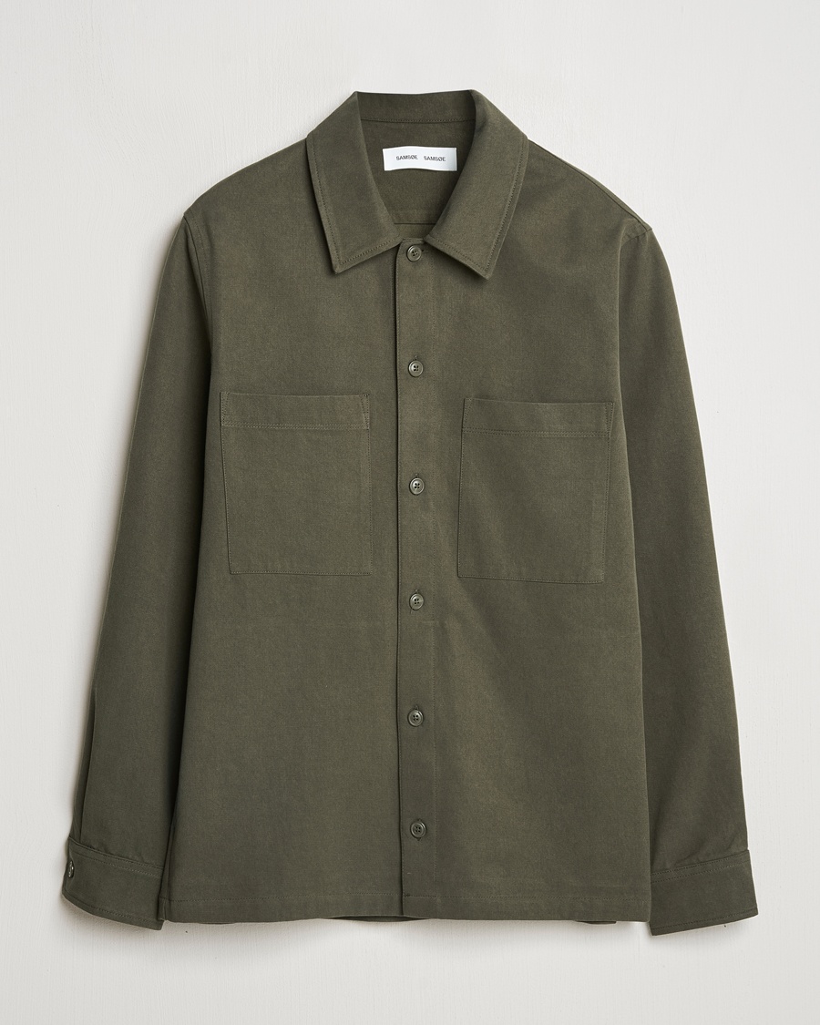 Samsøe Samsøe Sataka Overshirt Forest Night – Vert