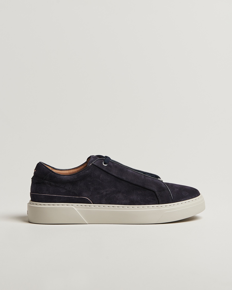 BOSS CAMEL Gary Suede Sneaker Dark Blue – Bleu