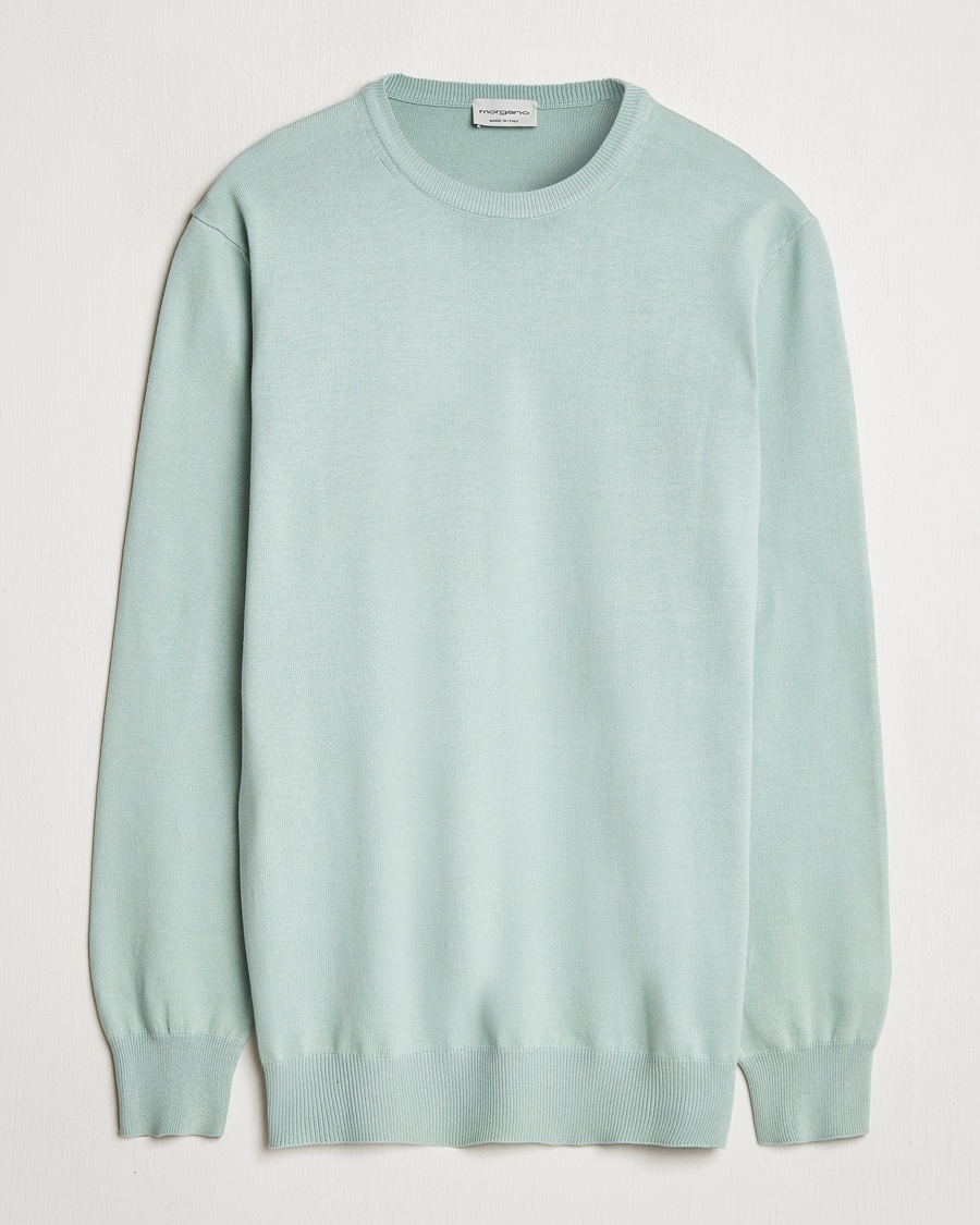 Morgano Supersoft Egyptian Cotton Crew Neck Light Green – Vert