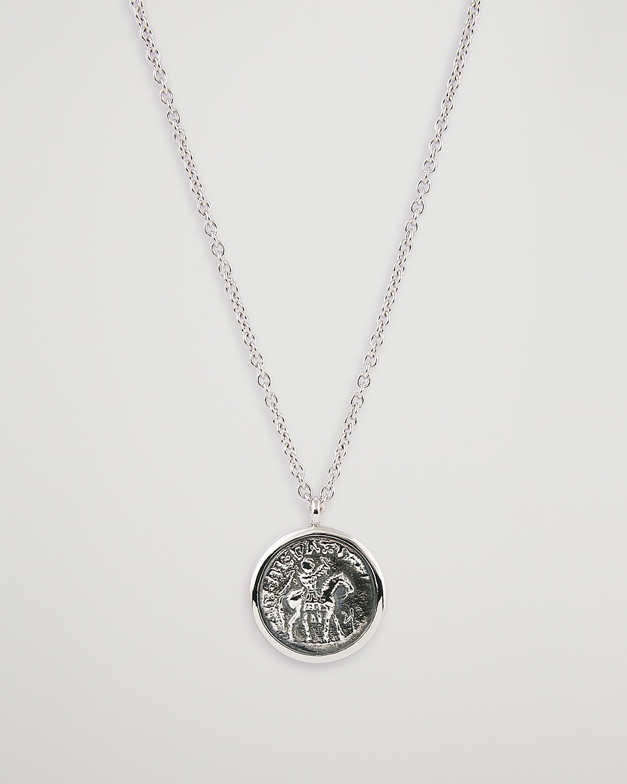 Tom Wood Coin Pendand Necklace Silver – Argent