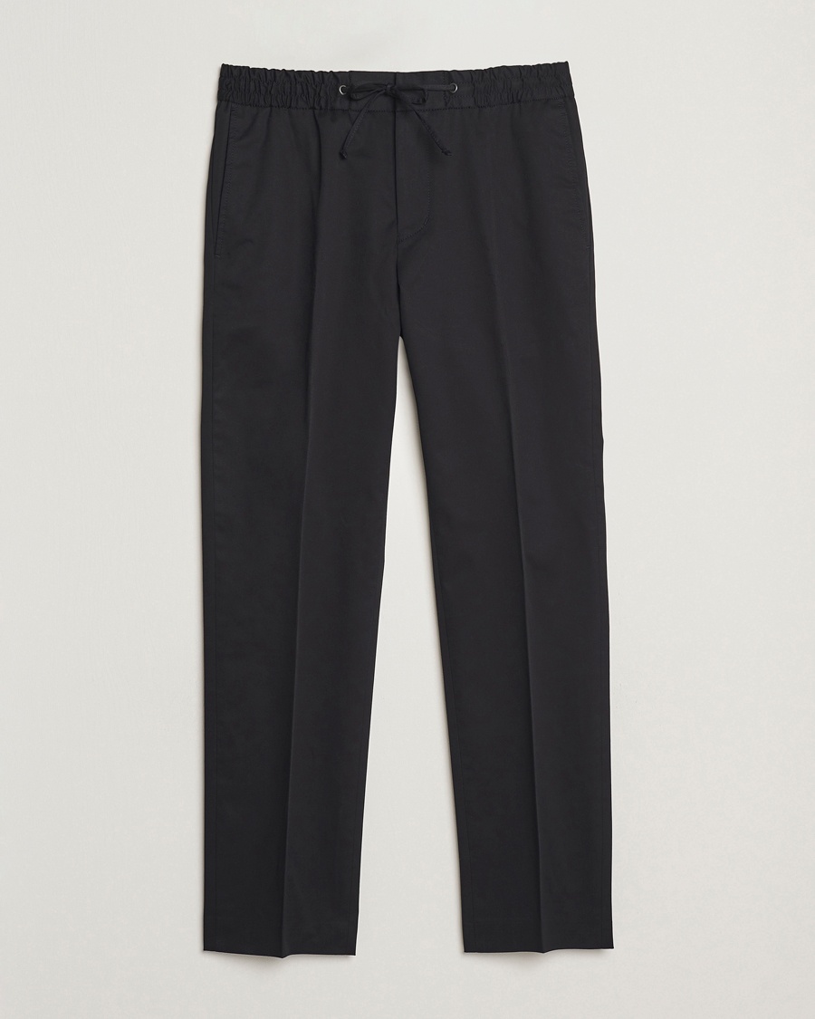 Tiger of Sweden Tannen Cotton Drawstring Trousers Black – Noir