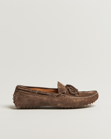 Myrqvist Tofta Car Shoe Taupe Suede – Marron