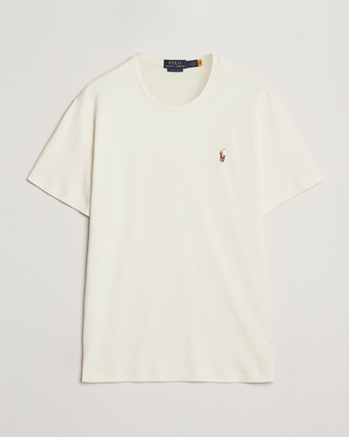 Polo Ralph Lauren Luxury Pima Cotton Crew Neck T-Shirt Pale Cream – Blanc