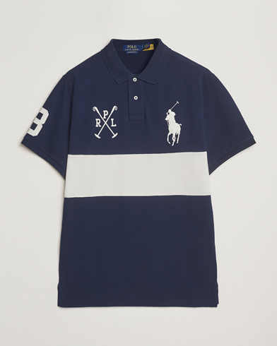 Polo Ralph Lauren Custom Slim Block Stripe Polo Newport Navy/Nevis – Bleu