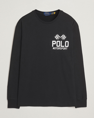 Polo Ralph Lauren RL Motorsport Long Sleeve Tee Polo Black – Noir