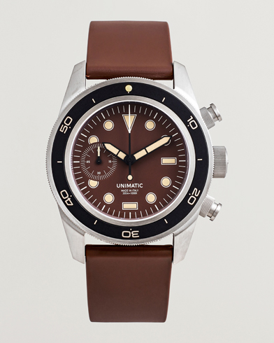 UNIMATIC U3 Heritage Chronograph Diver Dark Brown – Marron
