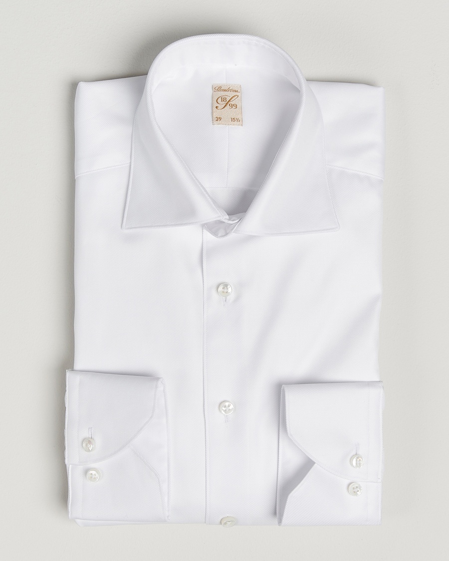 Stenströms 1899 Cotton Twill Shirt White – Blanc