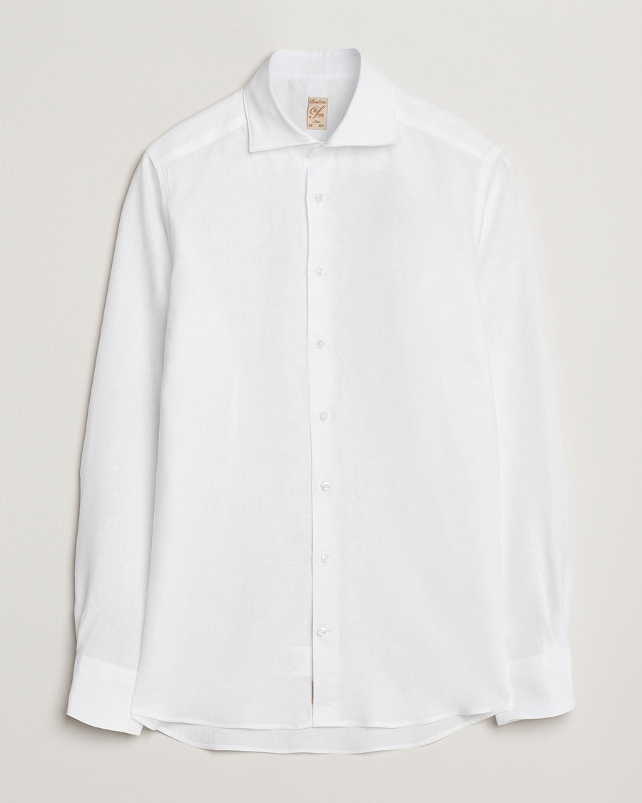 Stenströms 1899 Slim Linen Shirt White – Blanc