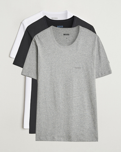 BOSS BLACK 3-Pack Crew Neck T-Shirt White/Grey/Black – Blanc