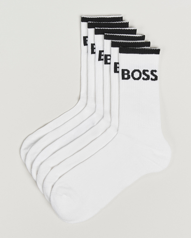 BOSS BLACK 6-Pack Sport Socks White – Blanc