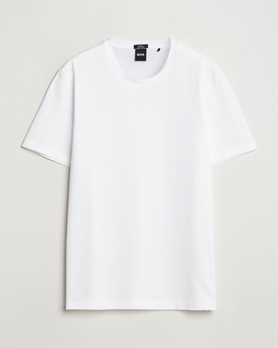 BOSS BLACK Tessler Mercerized Crew Neck T-Shirt White – Blanc