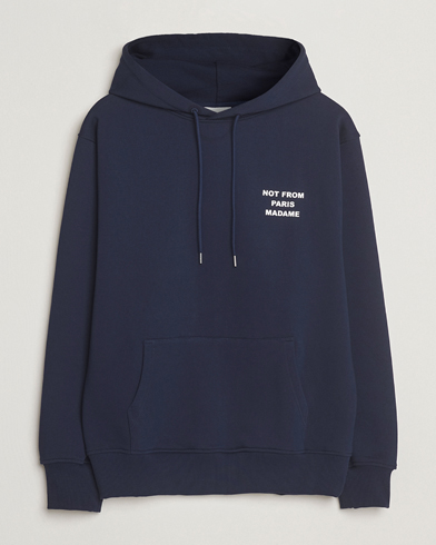 Drôle de Monsieur Slogan Hoodie Navy – Bleu