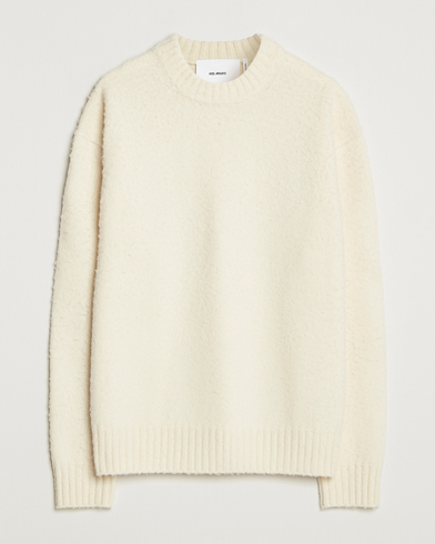 Axel Arigato Miles Bouclé Knitted Sweater Off White – Blanc