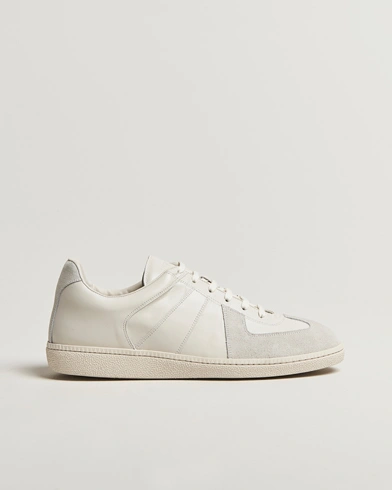 Sweyd Nappa/Suede Army Trainer White – Blanc