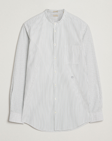 Massimo Alba Noto Guru Collar Shirt White/Green – Blanc