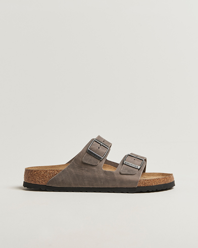 BIRKENSTOCK Arizona Soft Footbed Iron Oiled Leather – Gris