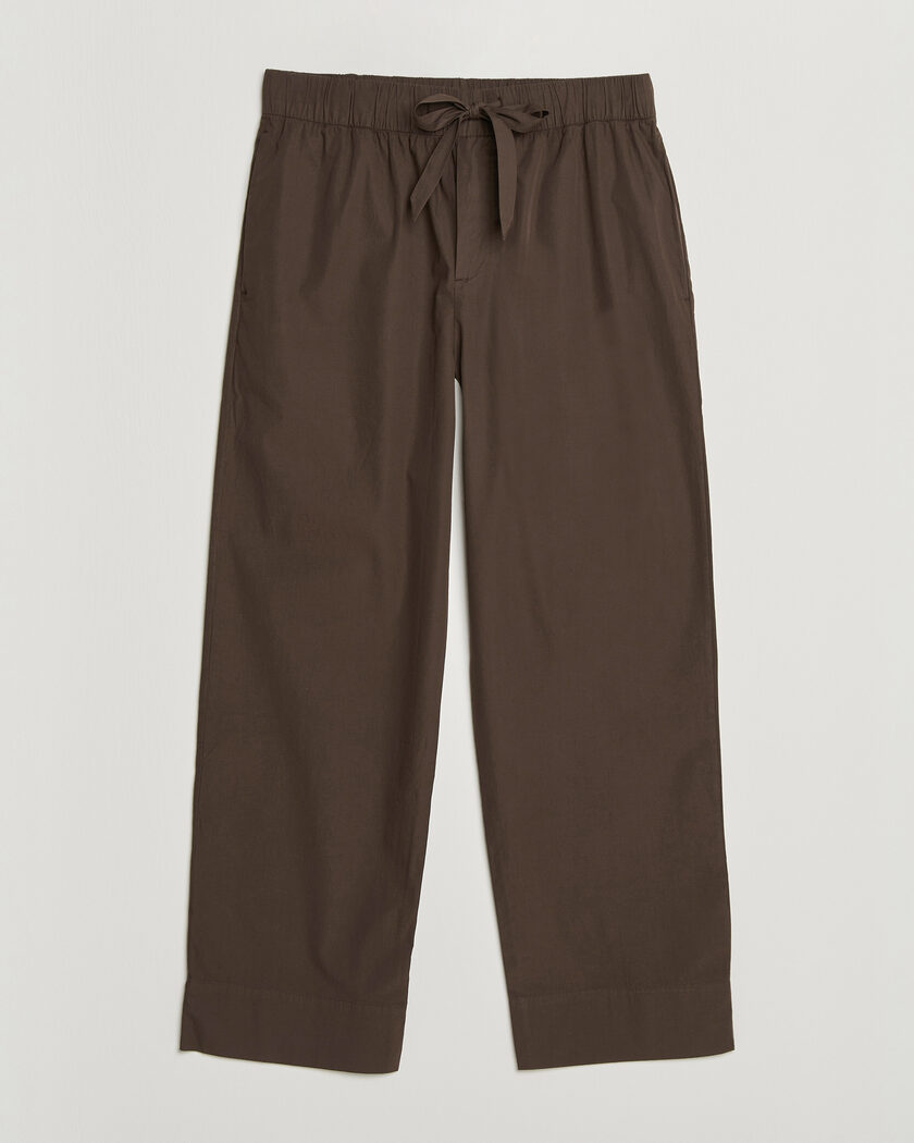 Tekla Poplin Pyjama Pants Coffee – Marron
