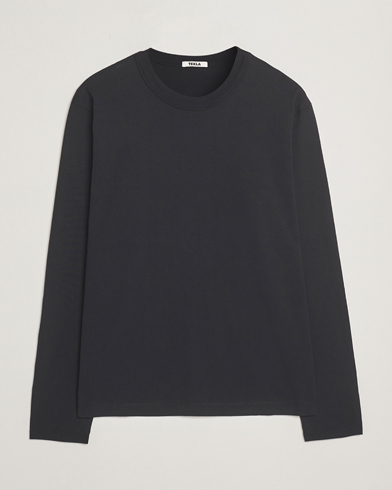 Tekla Organic Cotton Long Sleeve T-Shirt Black – Noir
