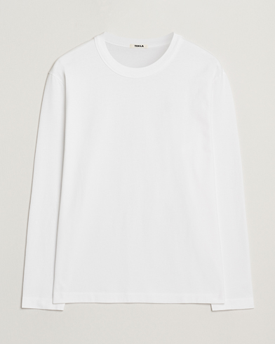Tekla Organic Cotton Long Sleeve T-Shirt White – Blanc