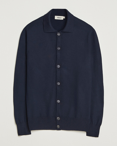 Altea Merino Wool Cardigan Navy – Bleu