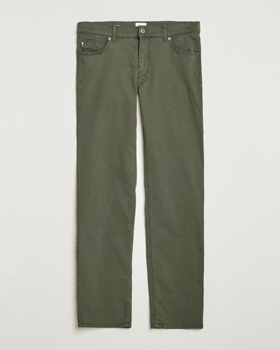 Brax Cadiz Cotton Satin 5-Pocket Pants Olive – Vert