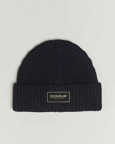 Dondup Ribbed Beanie Navy – Bleu