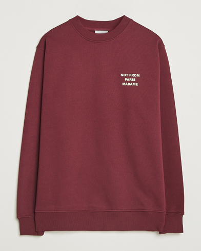 Drôle de Monsieur Slogan Sweatshirt Wine – Rouge