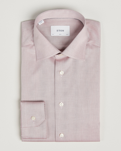 Eton Slim Fit Signature Twill Shirt Brown – Marron