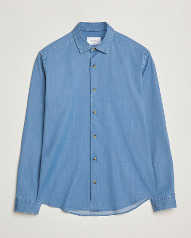 Eton Casual Fit Denim Shirt Light Wash – Bleu