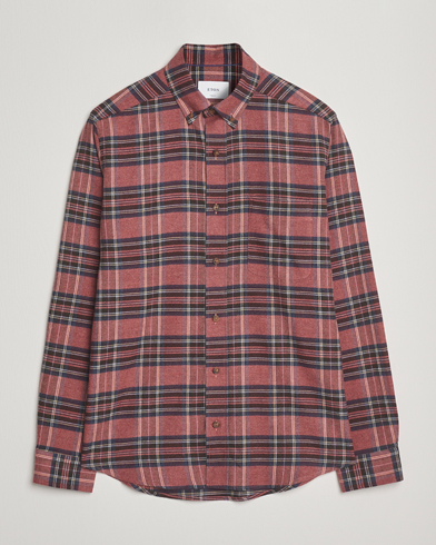 Eton Casual Fit Checked Flannel Shirt Red Multi – Multicolore