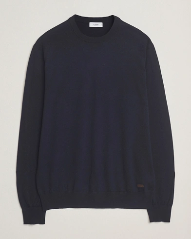 Eton Merino Knitted Crew Neck Navy – Bleu