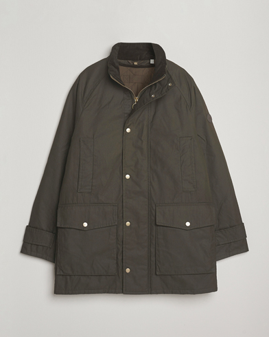 GANT Double Decker Waxed Jacket Dark Sage – Vert