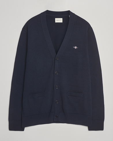 GANT Casual Cotton Cardigan Evening Blue – Bleu