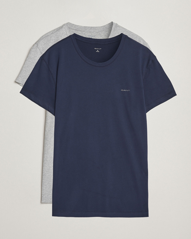 Gant 2-Pack Crew Neck T-Shirt Light Grey/Navy – Bleu
