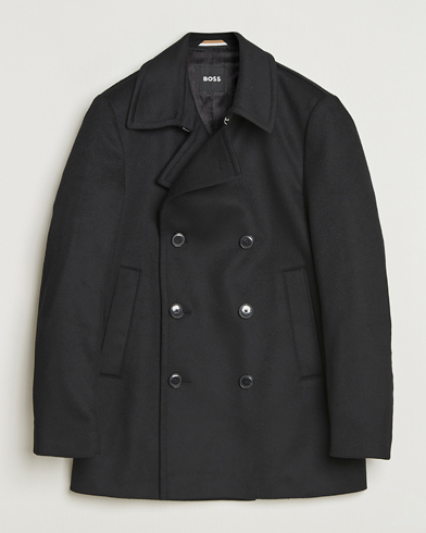 BOSS BLACK Hyde Wool Peacoat Black – Noir