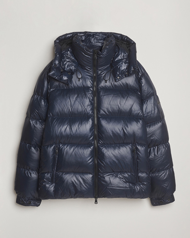 J.Lindeberg Creek Down Hooded Jacket Navy – Bleu