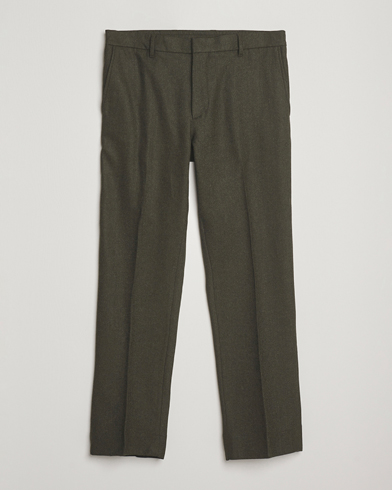 J.Lindeberg Soren Cash Stretch Flannel Trousers Forest Green – Vert